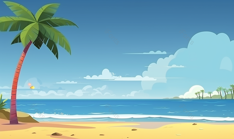 夏日海滩背景,插画/手绘图,插画/手绘图库,插画/手绘图下载,插画/手绘
